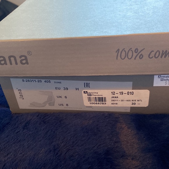 Jana ankle strap sandals.  Size EU39/UK6 - Picture 7 of 7